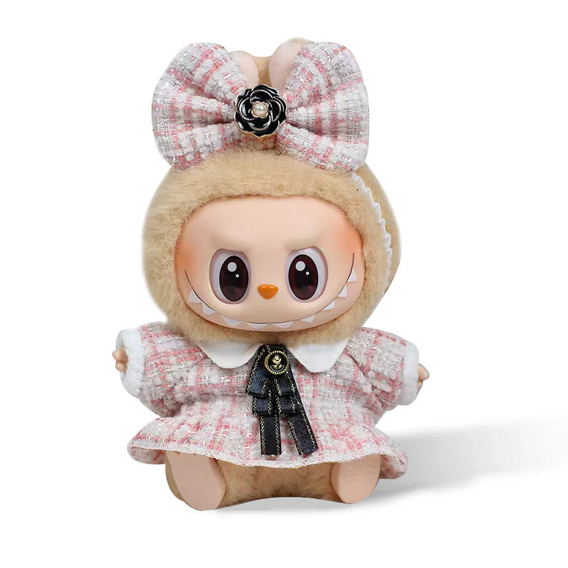 Labubu Set - Pink Dress + Pink Bow