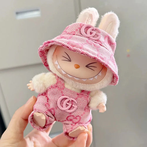 Gucci Style Pink overalls + Pink hat